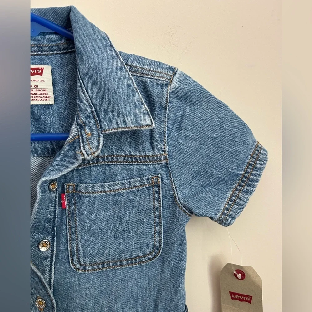 Levi's Denimc Dress Girls Size Small 8/10